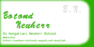 botond neuherr business card